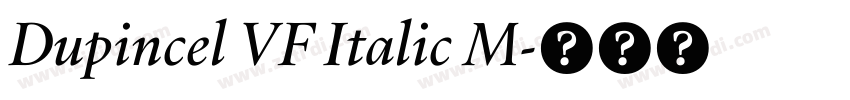 Dupincel VF Italic M字体转换